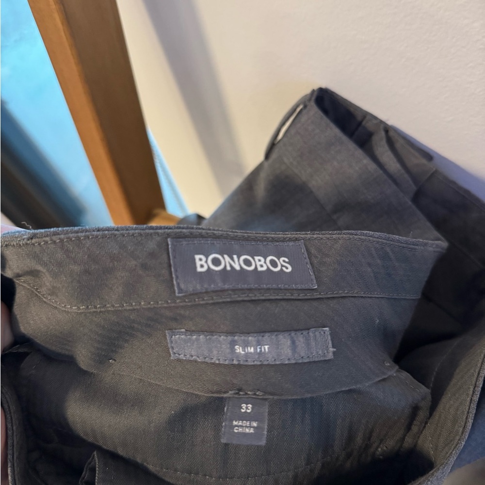 Bonobos Charcoal Slim Fit Trousers
